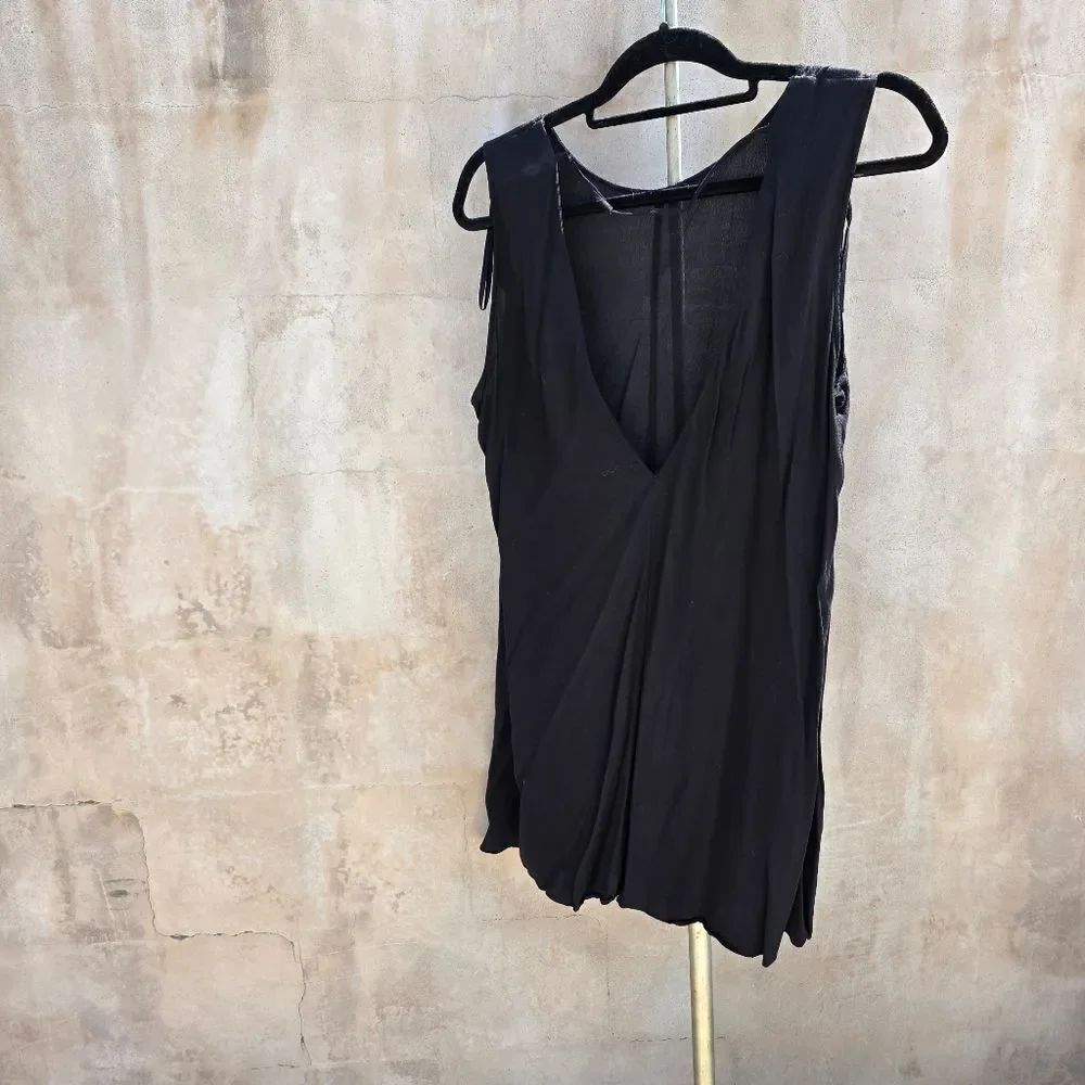 & Other Stories Black Vneck Top